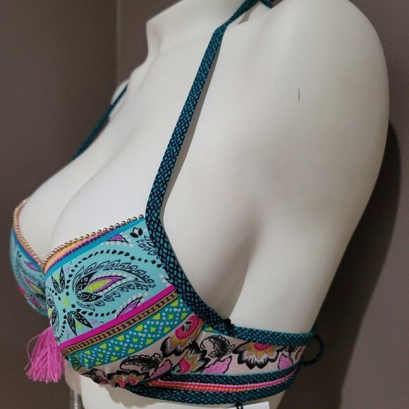 Shade & Shore Bikini Top Gold Beads - Picture 3 of 8